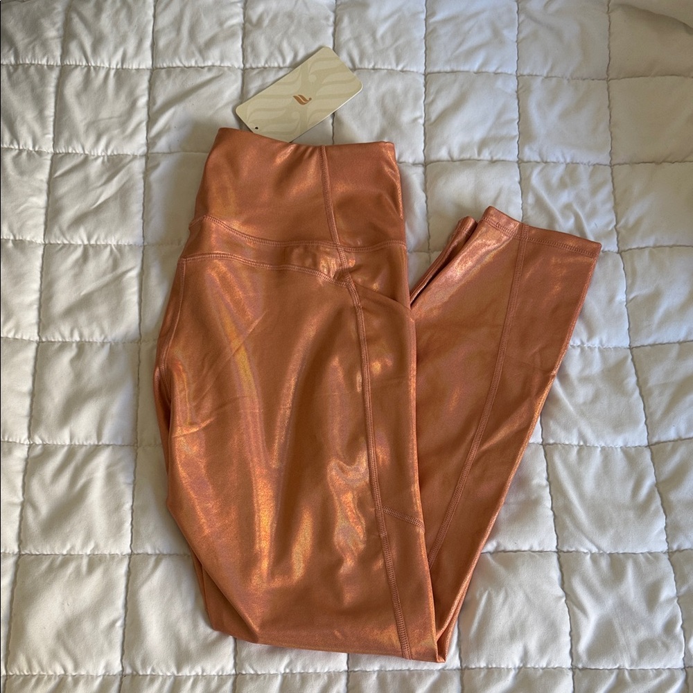 Fabletics Shimmering Orange Leggings